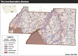 Map: Land Tenure on the Crow Reservation, Montana