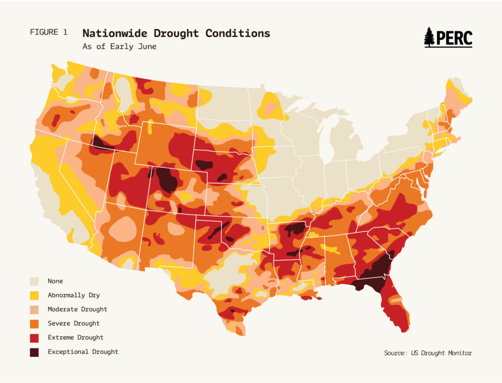 Map os United States Drought Conditions June 2026