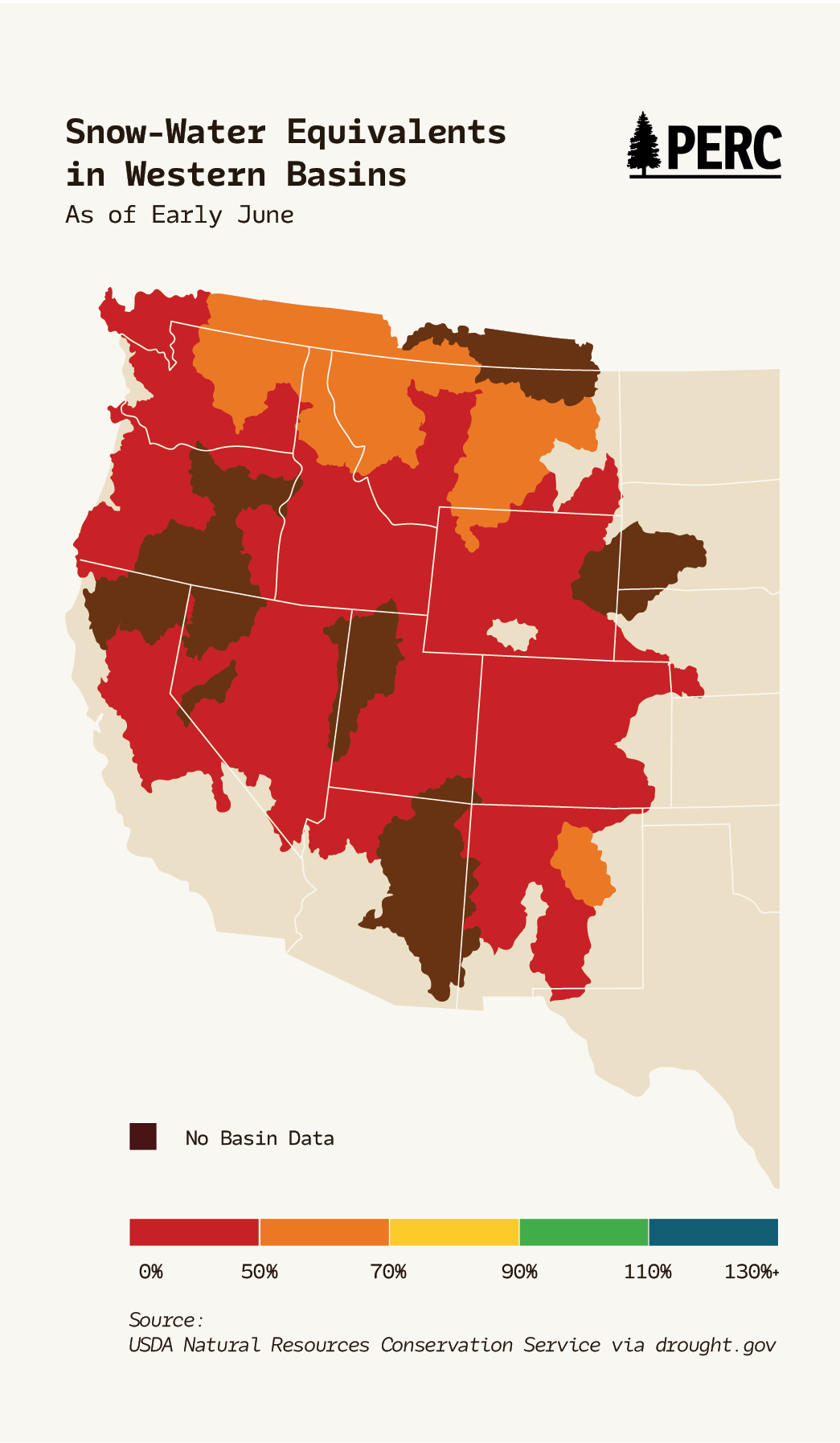 Map os United States Drought Conditions June 2026